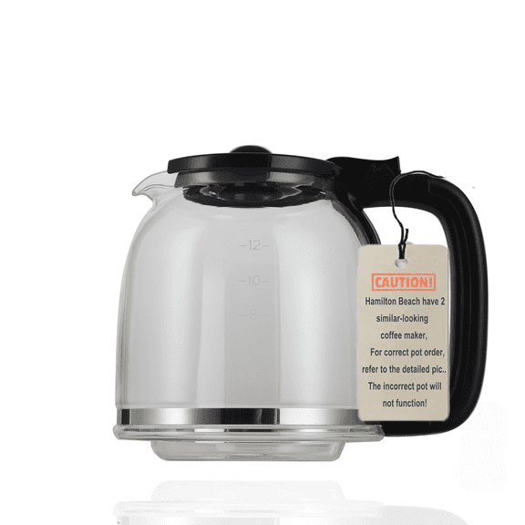 14 Cup Replacement Glass Coffee Carafe Compatible with Ninja Programmable Coffee Maker 49940 49947 49950 49954 49956 49958 49976 47500J, Heat Resistant Borosilicate Glass Coffee Pot with Dripless Spo