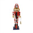 thumbnail image 1 of 14" Decorative Wooden Red Christmas Nutcracker Fireman with Hose, 1 of 1