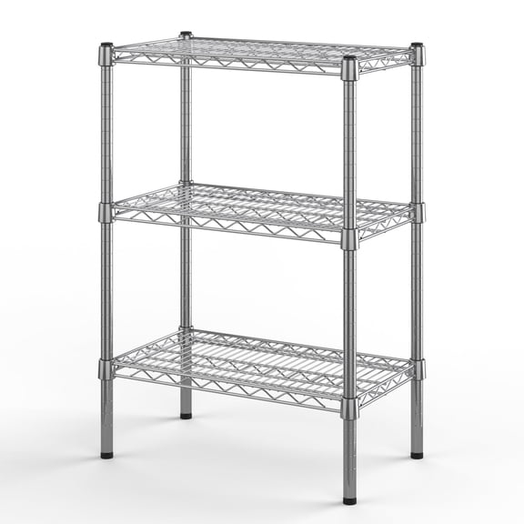 14" Deep x 24" Wide x 34" Height Wire Shelving Kit, 3-Tier Commercial Storage Rack Unit