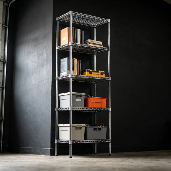 14" Deep x 24" Wide x 74" Height Wire Shelving Kit, 5-Tier Commercial Storage Rack Unit