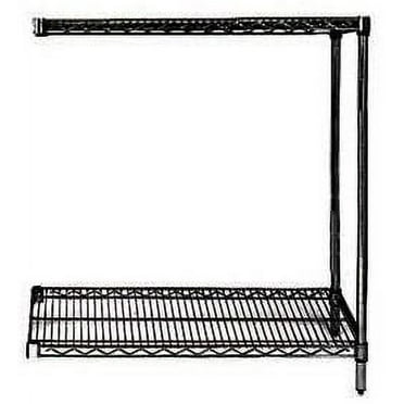 14" Deep x 30" Wide x 36" High 2 Tier Black Add-On Shelving Unit