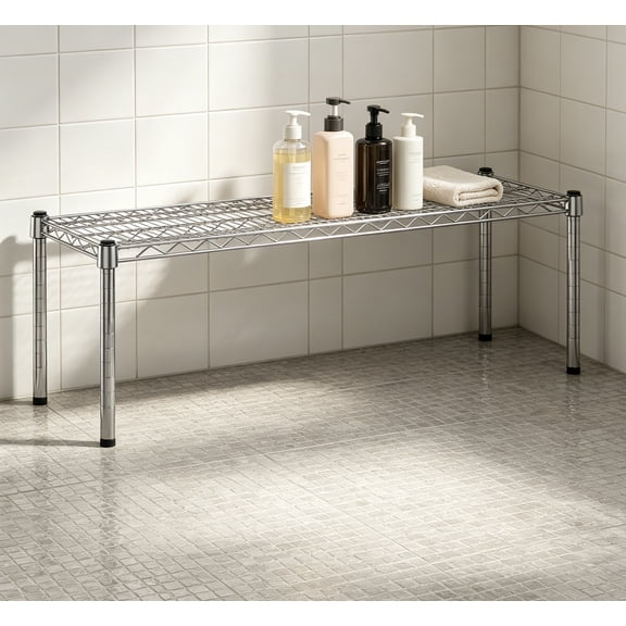14" Deep x 42" Wide x 14" Height Wire Shelving Kit, 1-Tier Commercial Storage Rack Unit