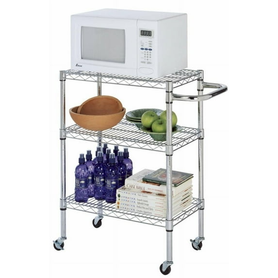 14" Deep x 48" Wide x 39" High Chrome Kitchen Cart