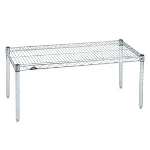 14" Deep x 72" Wide x 14" High Chrome Stationary Dunnage Rack