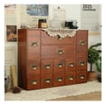 thumbnail image 1 of 14 Drawers Drawers Card Catalog Cabinet,Wooden Storage Box with Drawers,Library Card Catalog Cabinet for Desktop Organizer,Brown, 1 of 1