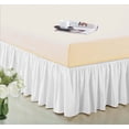thumbnail image 1 of 14" Drop Dust Ruffle Ruffled Bed Skirt Box Spring Cover Machine Wash White King, 1 of 2