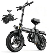 14" Ebike, Folding Electric Bike for Adults, Peak 500W Motor, 48V 20AH Battery 22MPH Max Speed Foldable Electric Bicycles, up to 40 Miles PAS Range Mini E Bikes UL2849