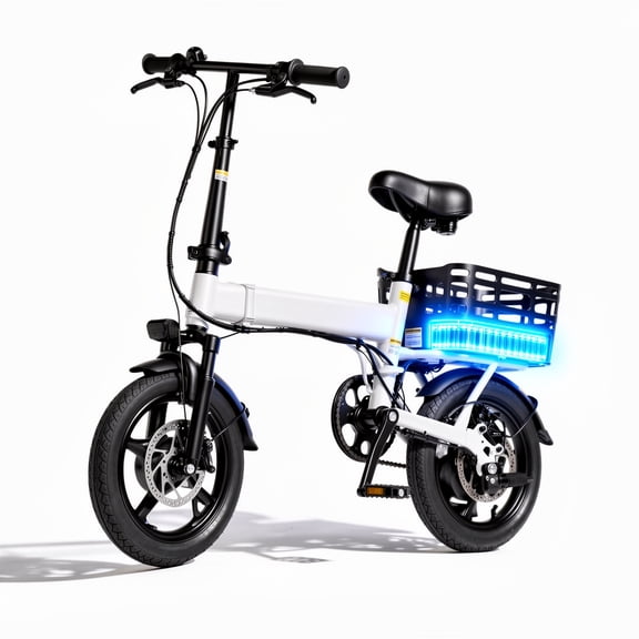 14" Electric Bike for Adults & Teens 14+,500W Motor Folding Ebike, 20MPH & 18-32 Miles Range,Removable 36V12Ah Battery,Rear Disc Brake&Rear Seat,Commuting/City E-Bike.UL2849