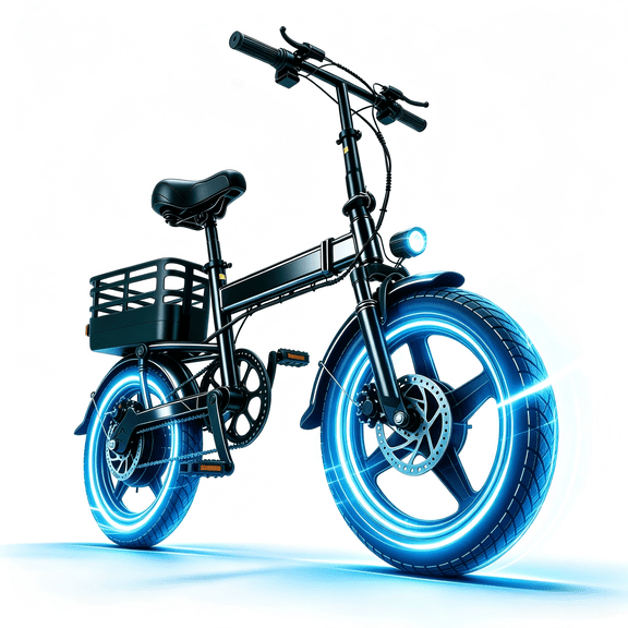 14IN Folding ebike for Adults Teens,500W Motor up to 20 mph Range 30 mile with 36V 12Ah Removable Battery Dual-disc brakes Electric bike,UL 2849