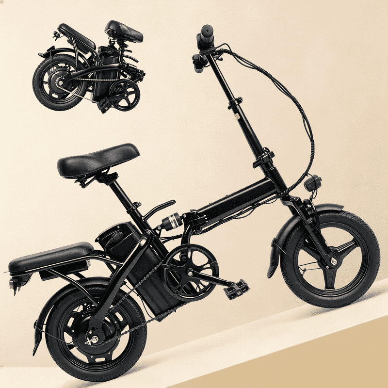 14" Electric Folding Bike for Adults,432Wh Removable Battery,500W Motor, 20MPH 20+ Miles Range,Mini Ebike for City Commuter, UL2849
