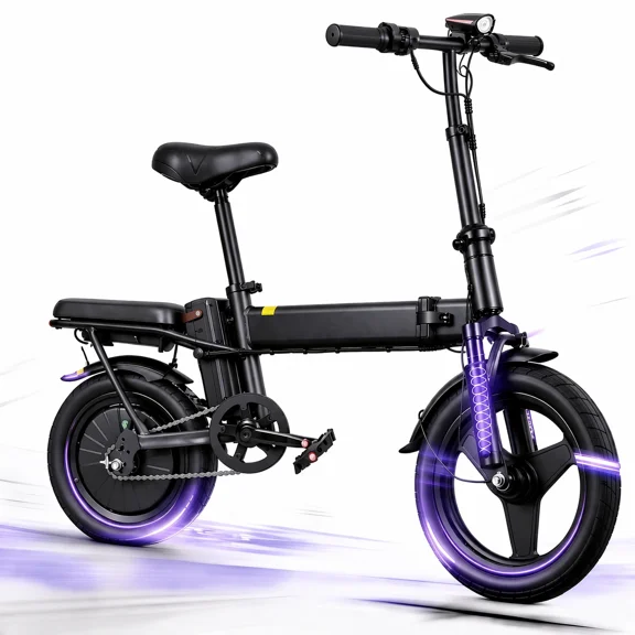 14" Electric Folding Bike for Adults,500W Motor , 19mph, 18-32 Miles Range,Removable 36V12Ah Battery for Commuting, Class2