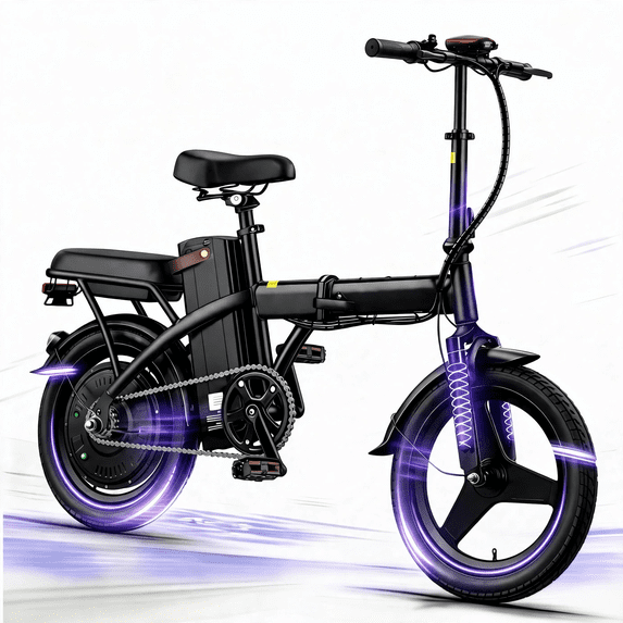 14" Electric Folding Bike for Adults,500W Motor , 19mph, 18-32 Miles Range,Removable 36V12Ah Battery for Commuting, Class2
