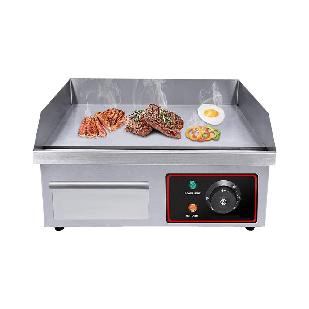 14" Electric Griddle Grill, Countertop Griddle with Adjustable Temp