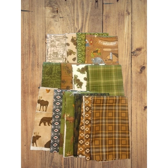 14 Fat Quarters - Assorted Pine Grove Wildlife Fat Quarter Bundle (Single Bundle)