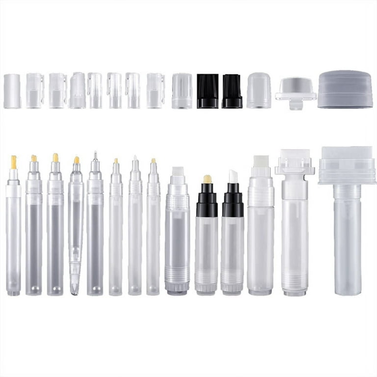 Empty Fillable Blank Paint Touch Up Pen Markers Set of 6 — TCP Global