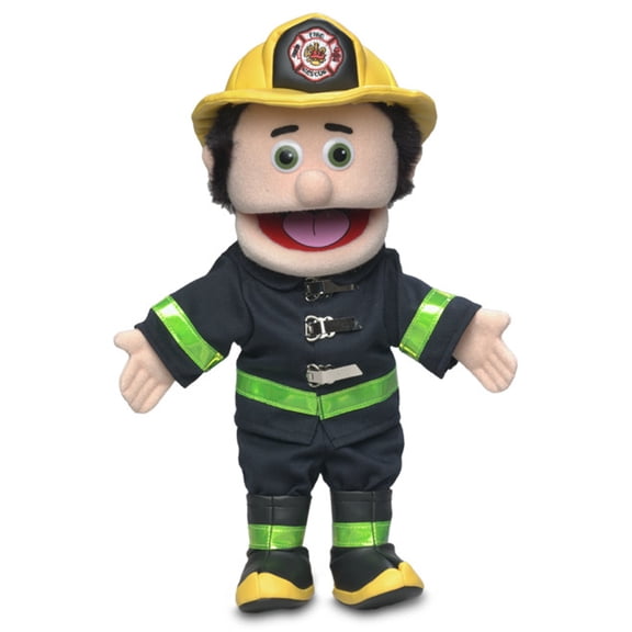 14 Fireman, Peach Male, Hand Puppet