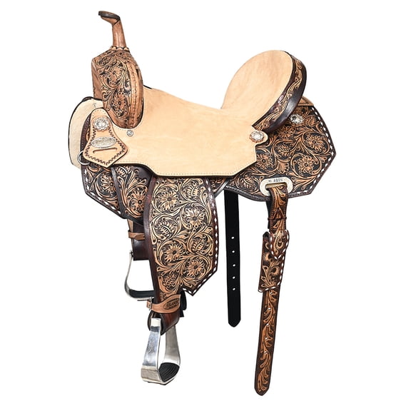 14 Flex Tree Western Horse Saddle American Leather Barrel Trail Hilason