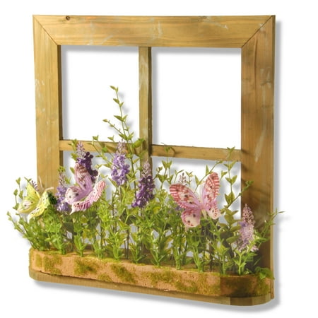 14" Flowers and Butterflies Decorative Piece