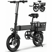 14" Foldable Electric Bike, 500W Commuter Ebike for Adults, Mini Ebike with Basket, 432WH Battery, 18MPH & 20 Miles, UL2849