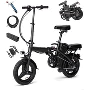 14" Foldable Electric Bike for Adults, Commuter E-Bike with 500W Peak Motor, 36V 12Ah Removable Battery, 20 MPH 32 Miles Range,UL 2849