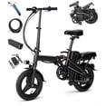 thumbnail image 1 of 14" Foldable Electric Bike for Adults, Commuter E-Bike with 500W Peak Motor, 48V 12Ah Removable Battery, 24 MPH 32 Miles Range,UL 2849, 1 of 8