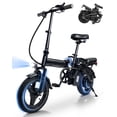 thumbnail image 1 of 14" Foldable Electric Bike for Adults, Commuter E-Bike with 500W Peak Motor, 36V 12Ah Removable Battery, 20 MPH 32 Miles Range,UL 2849 Certified, 1 of 9