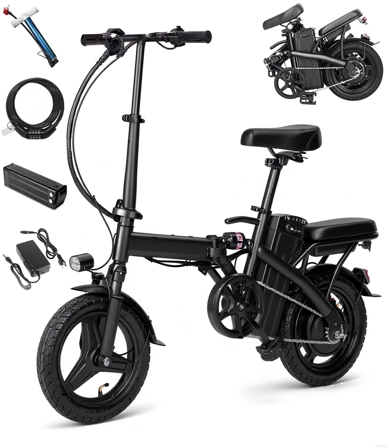 xprit 14 folding electric bicycle 1000W/2000W 48V City Bike  14" Alloy Frame  Bike Likes Its packed with upgrades for maximum performance and still comes travel Folding Electric Bike - Assembly