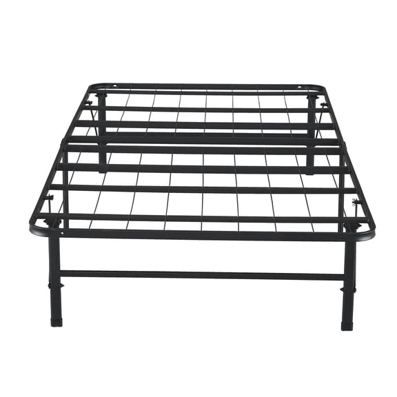 Naomi Home Twin Size Foldable Metal Bed Frame , Heavy Duty - Steel Mattress Foundation, Black