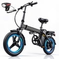 thumbnail image 1 of 14"Folding Electric Bike,500W Motor 30 Miles 20MPH,Electric Bicycle for Adults,Commute Ebike with 36V Removable Battery,Shock Absorbers,UL2849, 1 of 8