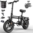 thumbnail image 1 of 14" Folding Electric Bike for Adult, Peak 750W Max 20MPH 70 Miles Electric Bicycle, 48V 20Ah Removable Battery, PAS Control, E-Bike for Adults Teens, Front Suspension, 1 of 3