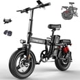 thumbnail image 1 of 14" Folding Electric Bike for Adult, Peak 750W Max 20MPH 70 Miles Electric Bicycle, 48V 20Ah Removable Battery, PAS Control, E-Bike for Adults Teens, Full Suspension, 1 of 10