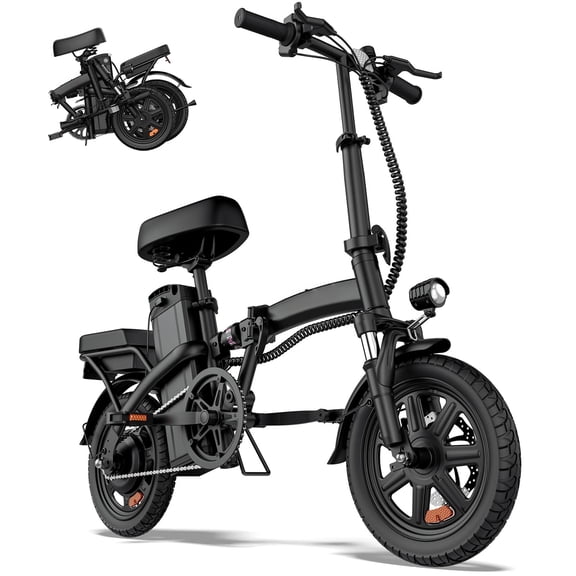 14" Folding Electric Bike for Adults, 500W Peak Motor, 20MPH Top Speed, 40-Mile Range, Detachable Battery, 3 Riding Modes, Multi-Point Shock Absorption, UL 2849 & GCC Certified
