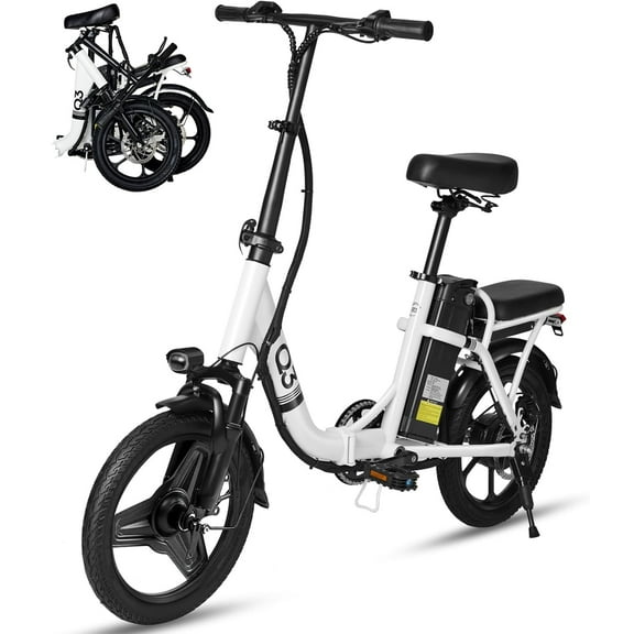 14" Folding Electric Bike, Ebike, Electric Bike 500W 48V 10Ah Built-in Battery 20MPH, 30+Miles,Multi-Shock Absorption, 3 Riding Modes, Commuting  UL 2849