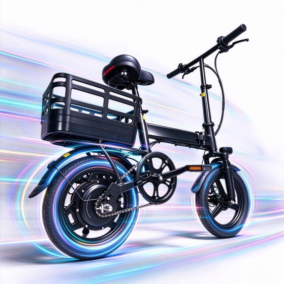 14” Folding Electric Bike, Peak 500W Motor 36V 12Ah Battery, Ebike 20 MPH, 30+ Miles PAS Range, Shock Absorbers, UL 2849 Certified for Adult and Teen