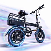 14  Folding Electric Bike, Peak 500W Motor 36V 12Ah Battery, Ebike 20 MPH, 30+ Miles PAS Range, Shock Absorbers, UL 2849 Certified for Adult and Teen