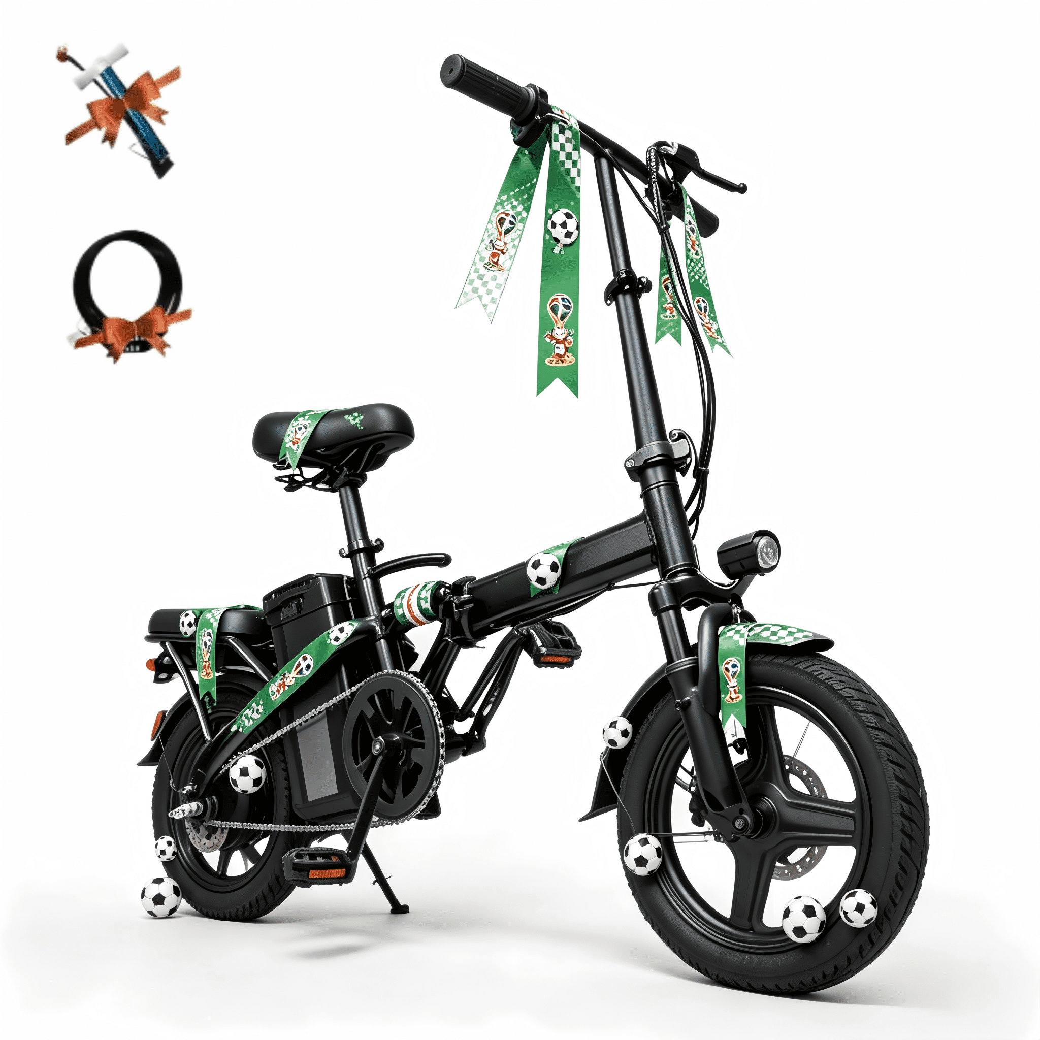 14” Folding Electric Bike, Peak 500W Motor 36V 12Ah Battery, Ebike 20 MPH, 20 Miles PAS Range, Shock Absorbers, UL 2849 Certified for Adult and Teen