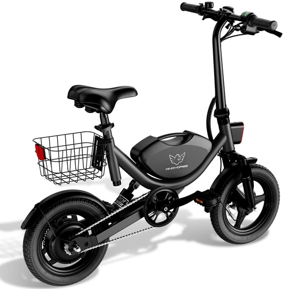 14" Folding Electric Bike for Adults, 20 mph, 35 miles, 715W Motor, 330LBS Capacity with Basket, UL 2849 Certified