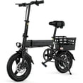 thumbnail image 1 of 14" Folding Electric Bike for Adults, 500W Commuter Ebike with 360WH Battery, 20MPH & 20 Miles, UL2849, Mini Bicycle with Basket, 1 of 8