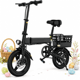 thumbnail image 1 of 14" Folding Electric Bike for Adults, 500W Commuter Ebike with 360WH Battery, 20MPH & 20 Miles, UL2849, Mini Bicycle with Basket, 1 of 7