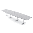 thumbnail image 1 of 14 Foot Boat Shaped Modular Conference Table Metal T-Bases w/Electric, 1 of 5