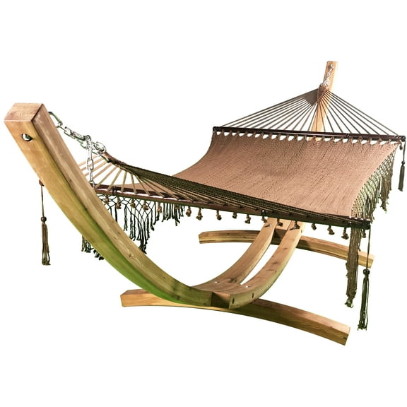 14 Ft. Natural & Bohemian Chic Hammock Bed (Brown)
