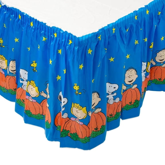 14 Ft. x 29" Peanuts Halloween Pleated Plastic Table Skirt