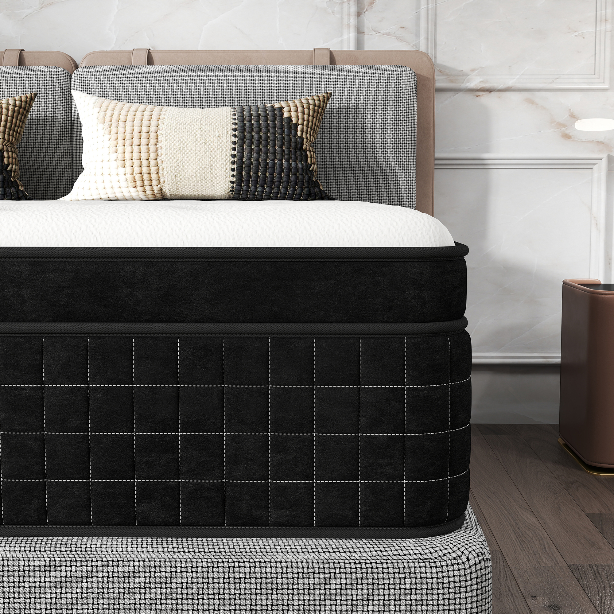 14" Full Mattress In A Box Gel Memory Foam And Pocket Spring Hybrid Mattress