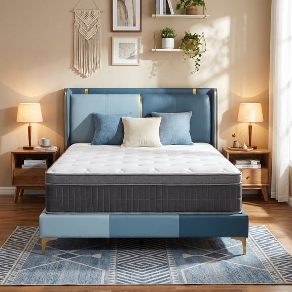 14" Full Medium Firm Hybrid Mattress, Balanced Support with Motion-Free and Airflow Design