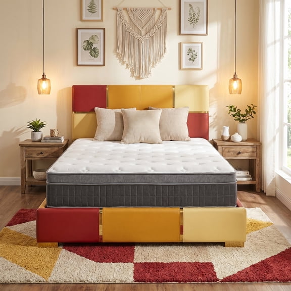 14" Full Medium Firm Hybrid Mattress, Balanced Support with Motion-Free and Airflow Design