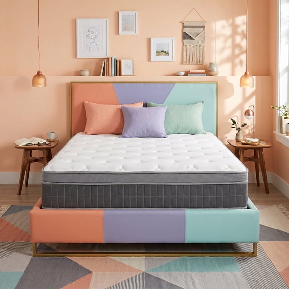 14" Full Medium Firm Hybrid Mattress, Balanced Support with Motion-Free and Airflow Design