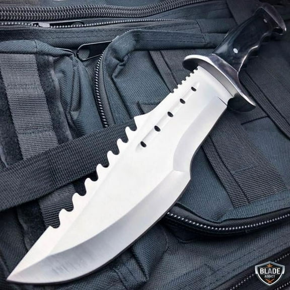 14" Full Tang Outdoor TRACKER Hunting Rambo Fixed Blade Camping Bowie Knife