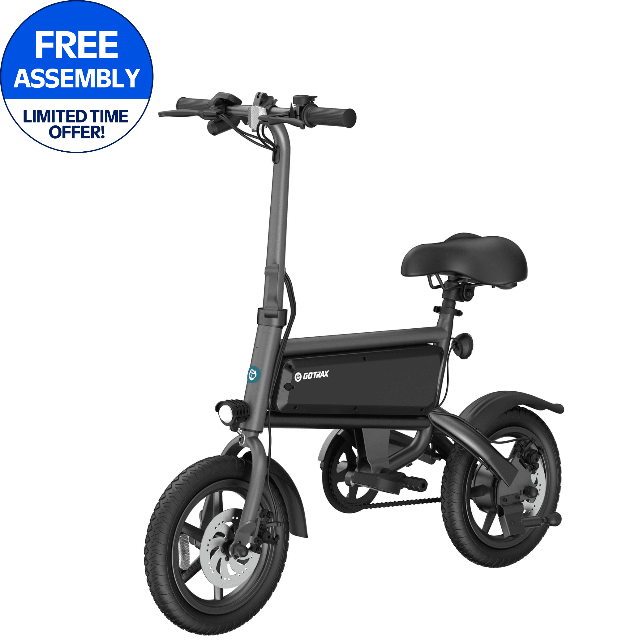14" GOTRAX S2 Folding Electric Bike for Adults, 250W 15.5Mph, LED Display