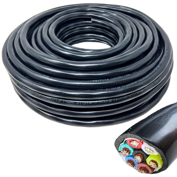 14 Gauge 7 Way CCA Wire RV Trailer Cable Copper Clad Aluminum Conductor 50FT