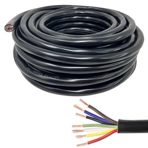 14 Gauge 7 Way Conductor Wire Roll RV Trailer Cable Cord 100% Copper 20FT